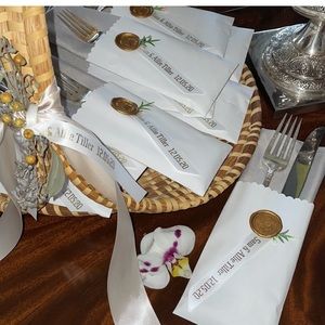 100 cloth dove grey napkins reserved for MaryBeth